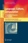 Image for Language, Culture, Computation: Computational Linguistics and Linguistics