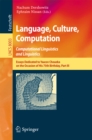 Image for Language, Culture, Computation: Computational Linguistics and Linguistics: Essays Dedicated to Yaacov Choueka on the Occasion of His 75 Birthday, Part III