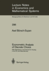 Image for Econometric Analysis of Discrete Choice: With Applications on the Demand for Housing in the U.S. and West-Germany : 296