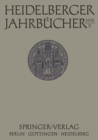 Image for Heidelberger Jahrbucher. : 2