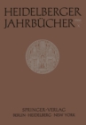 Image for Heidelberger Jahrbucher X.