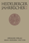 Image for Heidelberger Jahrbucher : 12