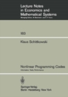Image for Nonlinear Programming Codes: Information, Tests, Performance