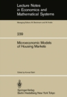 Image for Microeconomic Models of Housing Markets