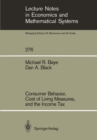 Image for Consumer Behavior, Cost of Living Measures, and the Income Tax : 276