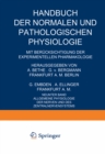 Image for Allgemeine Physiologie der Nerven und des Zentralnervensystems