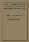 Image for Der Massivbau: Stein-, Beton- Und Eisenbetonbau