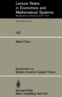 Image for Introduction to Modern Austrian Capital Theory