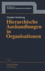 Image for Hierarchische Aushandlungen in Organisationen : 11