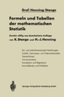 Image for Formeln Und Tabellen Der Mathematischen Statistik