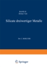 Image for Silicate dreiwertiger Metalle: Band II Dritter Teil