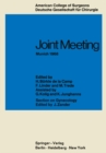 Image for Joint Meeting Munich 1968: Proceedings of the Sectional Meeting of American College of Surgeons in Cooperation with the Deutsche Gesellschaft fur Chirurgie June 26-29, 1968, un Munich