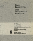 Image for Karl Bonhoeffer: Zum Hundertsten Geburtstag am 31. Marz 1968