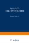 Image for Allgemeine Erkenntnislehre : 1