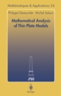 Image for Mathematical Analysis of Thin Plate Models : 24
