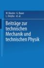 Image for Beitrage zur Technischen Mechanik und Technischen Physik