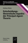 Image for Entscheidungstheoretische Aspekte der Principal-Agent-Theorie