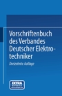 Image for Vorschriftenbuch des Verbandes Deutscher Elektrotechniker
