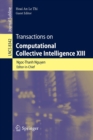 Image for Transactions on computational intelligence XIII