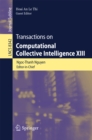 Image for Transactions on computational intelligence XIII