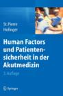 Image for Human Factors Und Patientensicherheit in Der Akutmedizin
