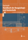 Image for Handbuch der Baugeologie und Geotechnik