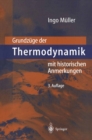 Image for Grundzuge Der Thermodynamik: Mit Historischen Anmerkungen