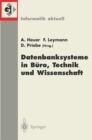 Image for Datenbanksysteme in Buro, Technik und Wissenschaft: 9. GI-Fachtagung Oldenburg, 7.-9. Marz 2001