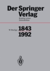 Image for Der Springer-Verlag: Katalog Seiner Zeitschriften 1843-1992