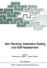 Image for Item Banking: Interactive Testing and Self-Assessment : 112