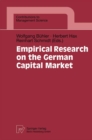 Image for Empirical Research on the German Capital Market