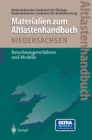 Image for Altlastenhandbuch Des Landes Niedersachsen Materialienband: Berechnungsverfahren Und Modelle