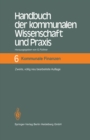 Image for Handbuch der kommunalen Wissenschaft und Praxis: Band 6 Kommunale Finanzen