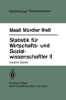 Image for Statistik Fur Wirtschafts- Und Sozialwissenschaftler Ii: Induktive Statistik : 233