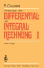 Image for Vorlesungen uber Differential- und Integralrechnung: Erster Band: Funktionen einer Veranderlichen