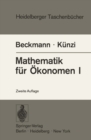 Image for Mathematik fur Okonomen I: Differentialrechnung und Integralrechnung von Funktionen einer Veranderlichen : 56