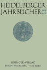Image for Heidelberger Jahrbucher.