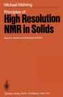 Image for Principles of High Resolution NMR in Solids