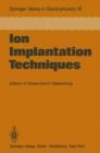 Image for Ion Implantation Techniques