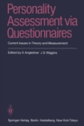 Image for Personality Assessment via Questionnaires: Current Issues in Theory and Measurement