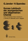 Image for Kurzes Lehrbuch der anorganischen und allgemeinen Chemie
