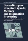 Image for Benzodiazepine Receptor Ligands, Memory and Information Processing