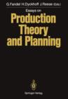 Image for Essays on Production Theory and Planning