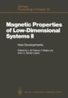 Image for Magnetic Properties of Low-Dimensional Systems II : New Developments. Proceedings of the Second Workshop, San Luis Potosi, Mexico, May 23 – 26, 1989