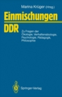 Image for Einmischungen / Ddr: Zu Fragen Der Okologie, Verhaltensbiologie, Psychologie, Padagogik, Philosophie U. A.