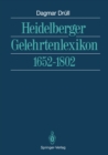 Image for Heidelberger Gelehrtenlexikon: 1652-1802