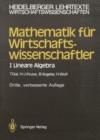 Image for Mathematik fur Wirtschaftswissenschaftler: I Lineare Algebra