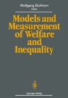Image for Models and Measurement of Welfare and Inequality