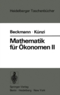 Image for Mathematik fur Okonomen II: Lineare Algebra