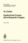 Image for Quadratische Formen Und Orthogonale Gruppen : 63